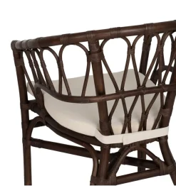 Zona-Design Fotel LULU ratan ciemny brąz