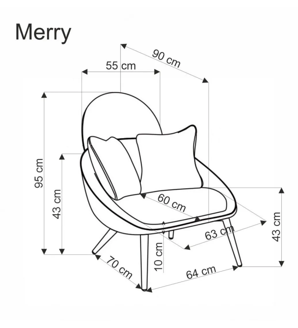 Halmar Fotel MERRY kremowy