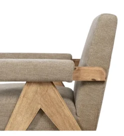Zona-Design Fotel NAMGAN 85 cm beżowy naturalny