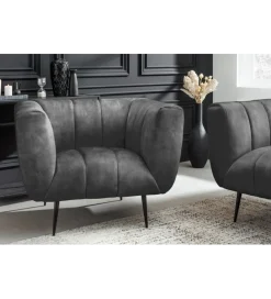Invicta Interior Fotel NOBLESSE aksamit szary