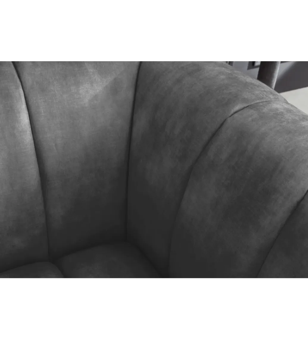 Invicta Interior Fotel NOBLESSE aksamit szary