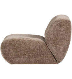 WOOOD Fotel NOMU velvet jasno brązowy