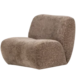WOOOD Fotel NOMU velvet jasno brązowy