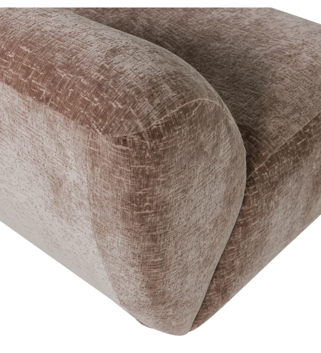 WOOOD Fotel NOMU velvet jasno brązowy