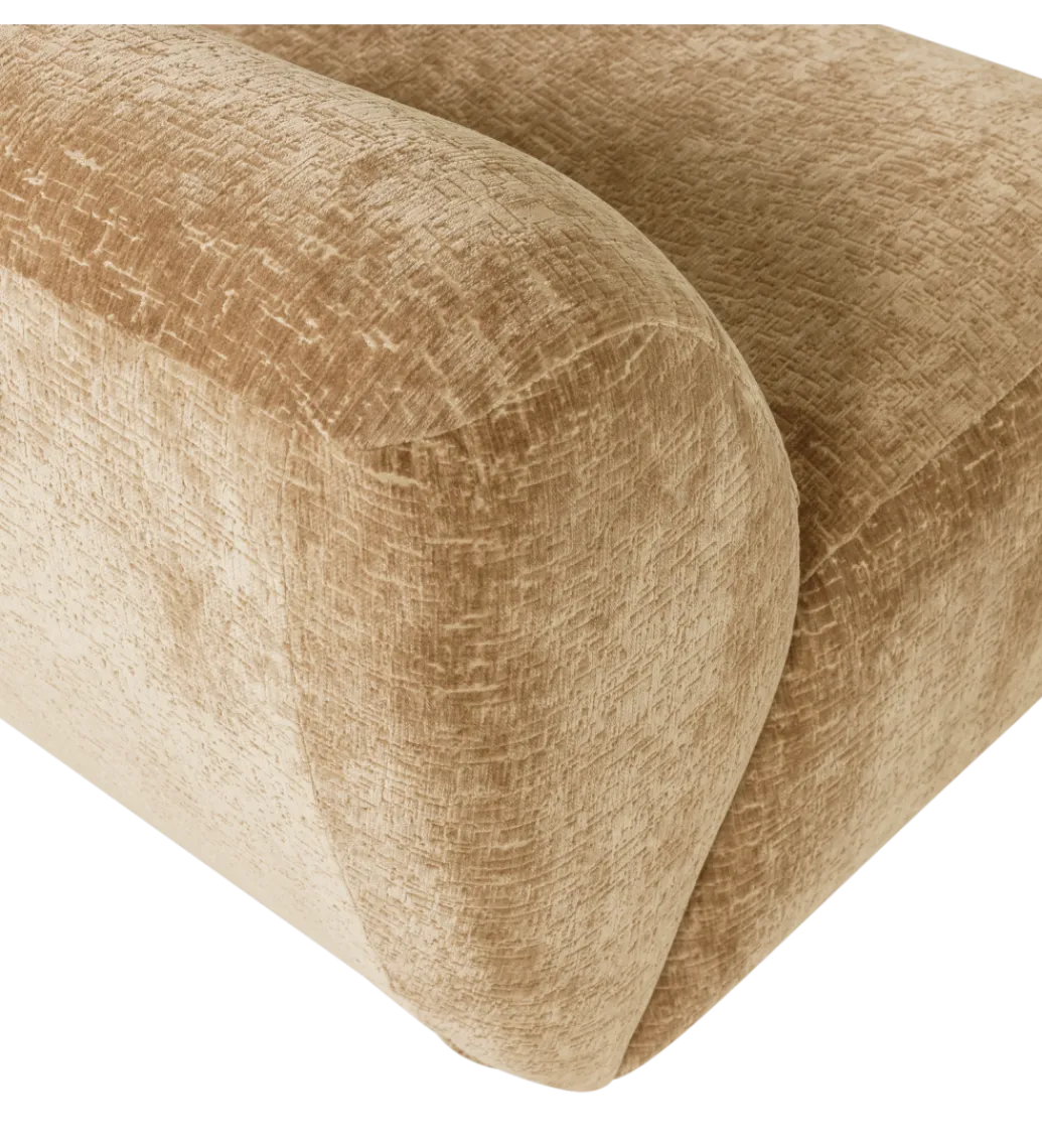 WOOOD Fotel NOMU velvet żółty