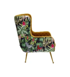 KARE Fotel NONNA JUNGLE 103 cm welur