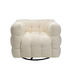 KARE Fotel obrotowy ARMAND 95 cm tapicerowany