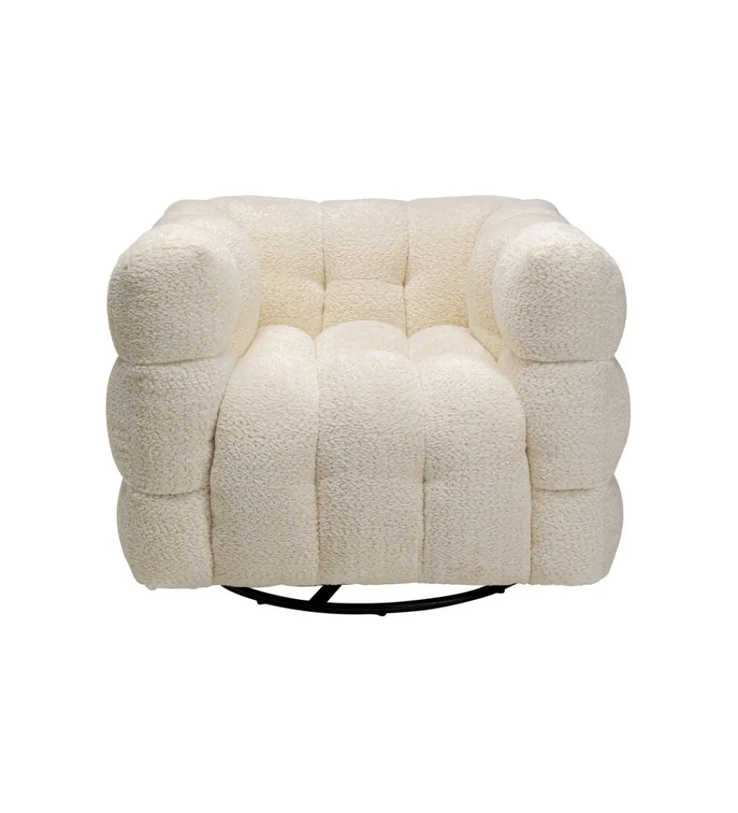KARE Fotel obrotowy ARMAND 95 cm tapicerowany
