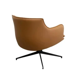 KARE Fotel obrotowy BONNIE 74 cm brązowy