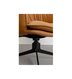 KARE Fotel obrotowy BONNIE 74 cm brązowy