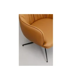 KARE Fotel obrotowy BONNIE 74 cm brązowy