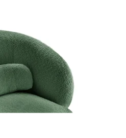 Invicta Interior Fotel obrotowy BOSSA NOVA bouclé zielony