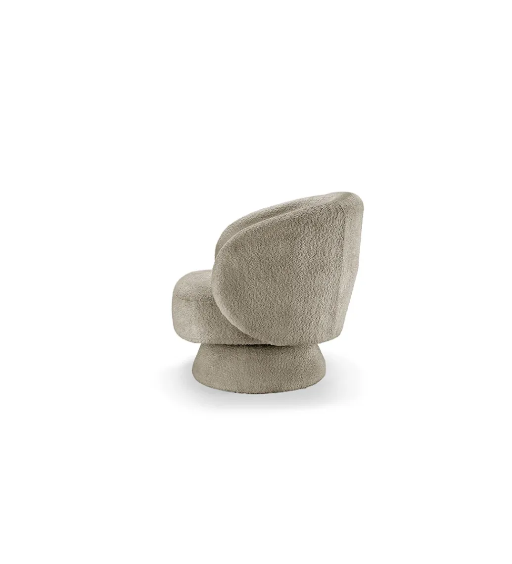 Invicta Interior Fotel obrotowy BOSSA NOVA bouclé taupe