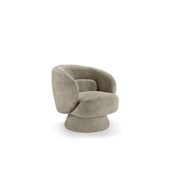 Invicta Interior Fotel obrotowy BOSSA NOVA bouclé taupe
