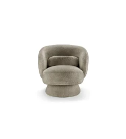 Invicta Interior Fotel obrotowy BOSSA NOVA bouclé taupe