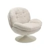 KARE Fotel obrotowy COSY 86 cm beżowy