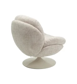 KARE Fotel obrotowy COSY 86 cm beżowy