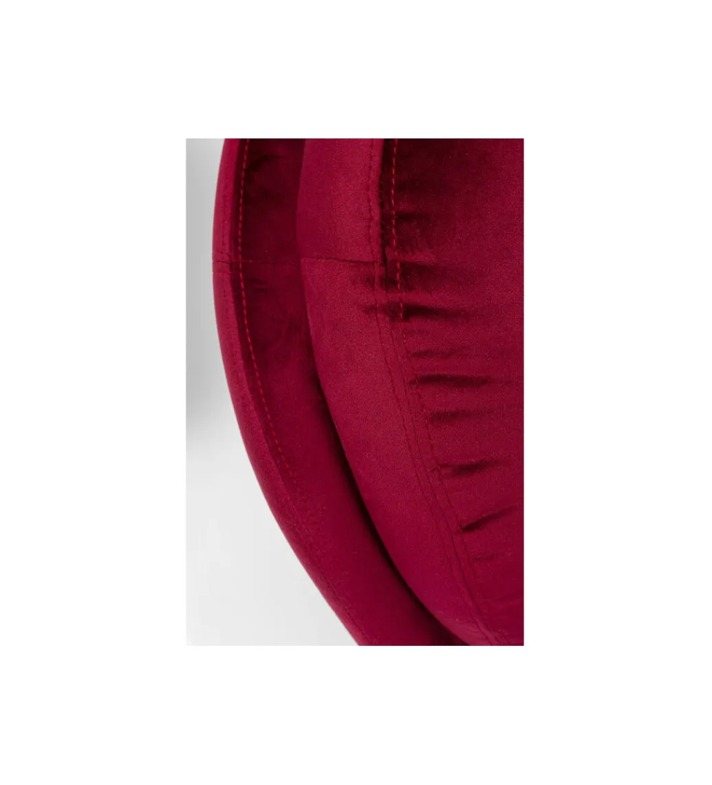 KARE Fotel obrotowy COSY 86 cm wiśniowy