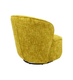 KARE Fotel obrotowy ELLIE 81 cm żółty