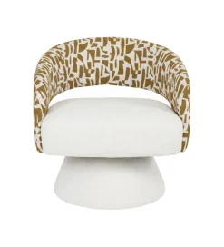 Zona-Design Fotel obrotowy GIRATORIO 72 cm kremowa ochra