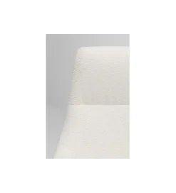 KARE Fotel obrotowy MIMI bouclé kremowy