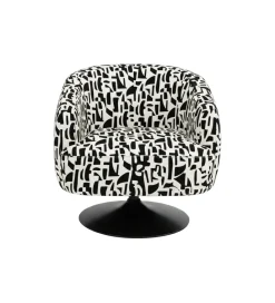 Zona-Design Fotel obrotowy RASANY 73 cm czarnobiały