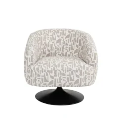 Zona-Design Fotel obrotowy RASANY 73 cm kremowo beżowy