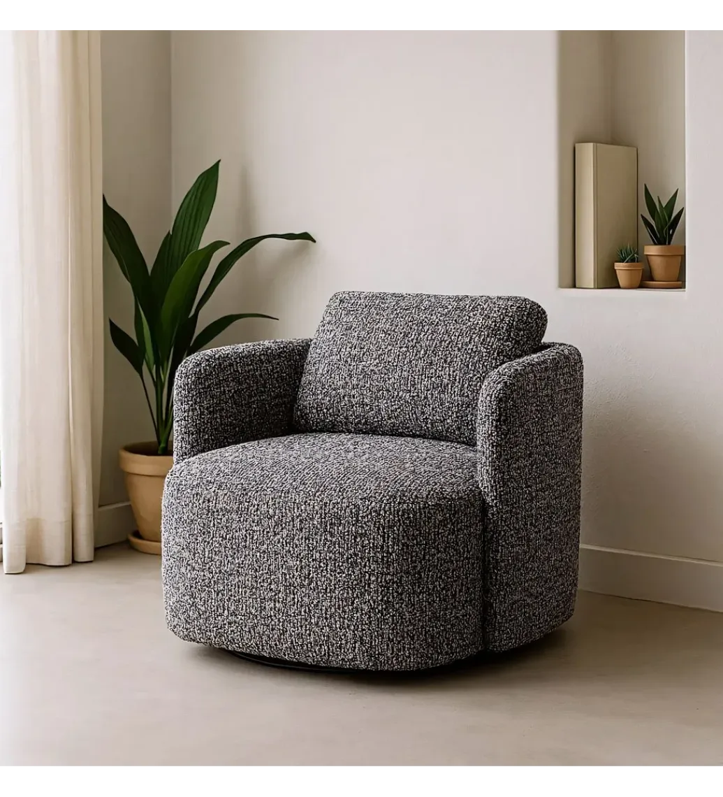 DENZO Fotel obrotowy REVOLIO 89 cm czarny