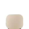 J-Line Fotel obrotowy Snow 81 cm Bouclé biała
