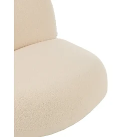 J-Line Fotel obrotowy Snow 81 cm Bouclé biała