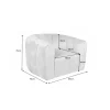 Invicta Interior Fotel obrotowy 360 stopni LINO 103 cm ciemnoszary