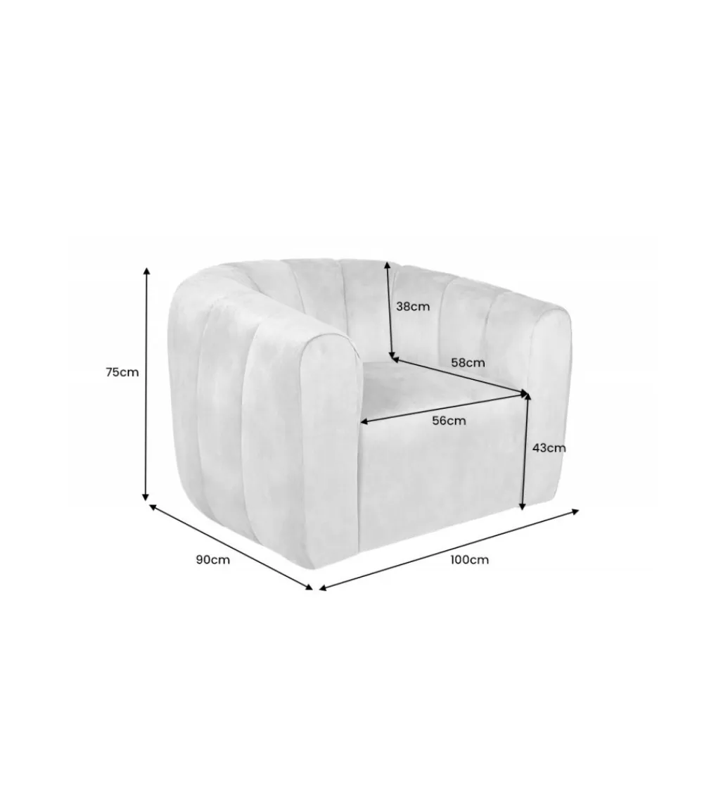 Invicta Interior Fotel obrotowy 360 stopni LINO 103 cm ciemnoszary