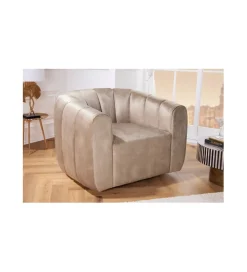 Invicta Interior Fotel obrotowy 360 stopni LINO 103 cm greige