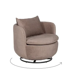 Zona-Design Fotel obrotowy SUMUTN 84 cm taupe