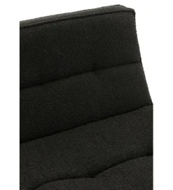 J-Line Fotel obrotowy Swivel Bouclé 83 cm czarny