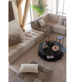 J-Line Fotel obrotowy Swivel Bouclé  83 cm taupe