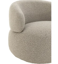 J-Line Fotel obrotowy Swivel II Bouclé 82 cm taupe