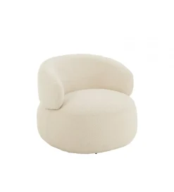 J-Line Fotel obrotowy Swivel II Bouclé 82 cm kremowy