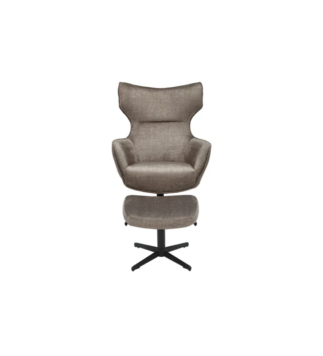Invicta Interior Fotel obrotowy VOGUE welwet taupe