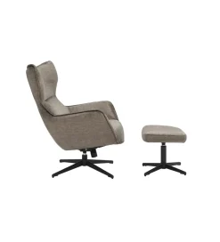Invicta Interior Fotel obrotowy VOGUE welwet taupe