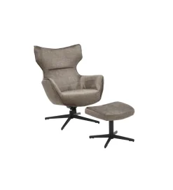 Invicta Interior Fotel obrotowy VOGUE welwet taupe