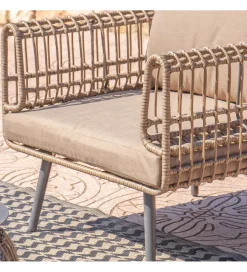 Zona-Design Fotel ogrodowy ARIKI 67 cm naturalny szary