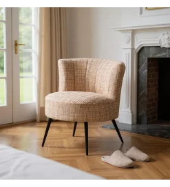 Zona-Design Fotel OSOI 71 cm tapicerowany marmurkowy