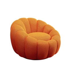 KARE Fotel PEPPO BLOOM 94 cm pomarańczowy