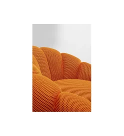 KARE Fotel PEPPO BLOOM 94 cm pomarańczowy