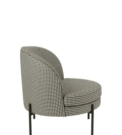 J-Line Fotel PIED DE POULE 70 cm czarnobiały
