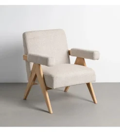 Zona-Design Fotel REZENTA 85 cm beżowy naturalny