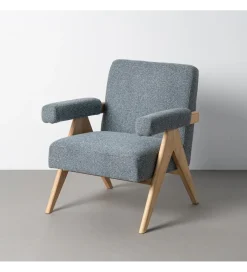 Zona-Design Fotel REZENTA 85 cm niebieski naturalny