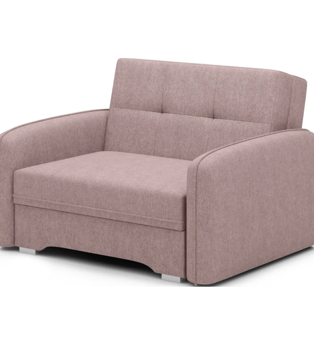 Comforteo Fotel rozkładany LAINE 102 cm Poco 101 różowy