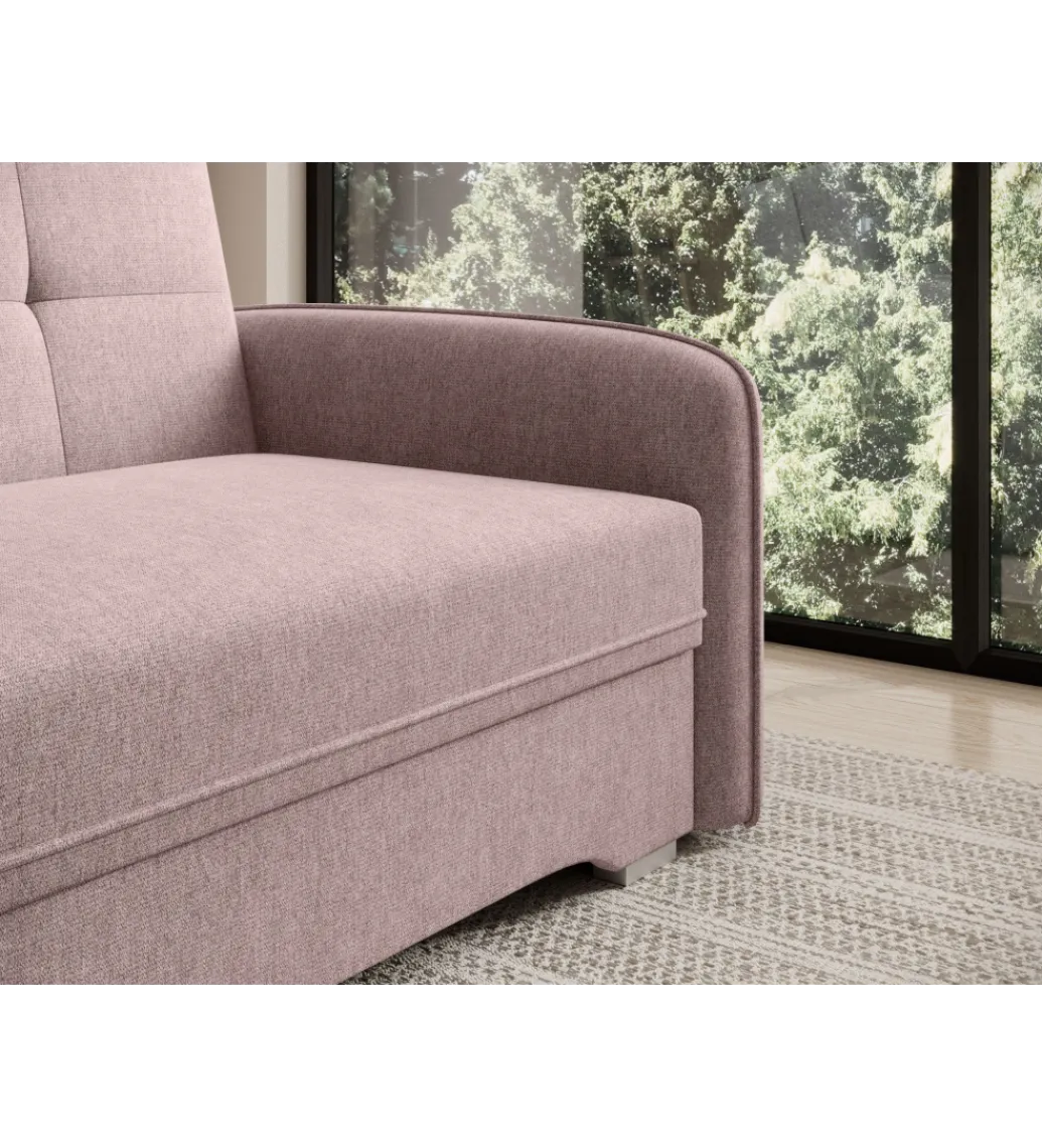 Comforteo Fotel rozkładany LAINE 102 cm Poco 101 różowy